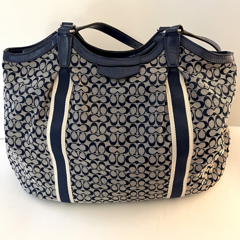 Coach blue signature bag like New
